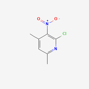 2-Chloro-4,6-dimethyl-3-nitropyridine chemical structure (CAS 89793-09-9)