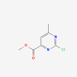 Methyl 2-chloro-6-methylpyrimidine-4-carboxylate chemical structure (CAS 89793-11-3)