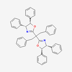 (4R,4'R,5S,5'S)-2,2'-(1,3-Diphenylpropane-2,2-diyl)bis(4,5-diphenyl-4,5-dihydrooxazole) chemical structure (CAS 897942-79-9)