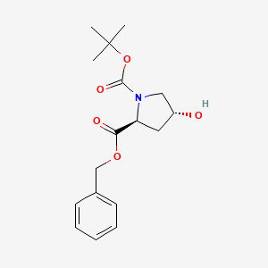 (2S,4R)-2-Benzyl 1-tert-butyl 4-hydroxypyrrolidine-1,2-dicarboxylate chemical structure (CAS 89813-47-8)