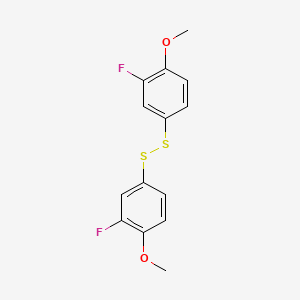 1,2-Bis(3-fluoro-4-methoxyphenyl)disulfane chemical structure (CAS 89818-28-0)