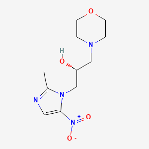 (R)-1-(2-Methyl-5-nitro-1H-imidazol-1-yl)-3-morpholinopropan-2-ol chemical structure (CAS 898230-59-6)