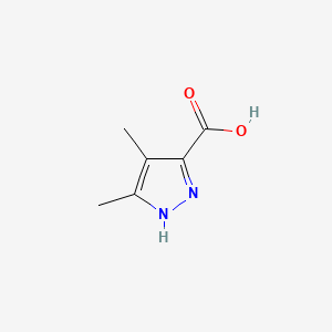 3,4-Dimethyl-1H-pyrazole-5-carboxylic acid chemical structure (CAS 89831-40-3)