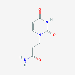3-(2,4-Dioxo-3,4-dihydropyrimidin-1(2H)-yl)propanamide chemical structure (CAS 89853-99-6)