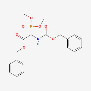 Benzyl 2-(((benzyloxy)carbonyl)amino)-2-(dimethoxyphosphoryl)acetate chemical structure (CAS 898530-63-7)