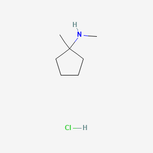 N,1-Dimethylcyclopentan-1-amine hydrochloride chemical structure (CAS 89854-72-8)