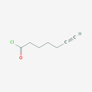 Hept-6-ynoyl chloride chemical structure (CAS 89856-86-0)