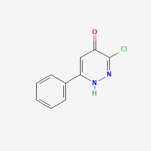 3-Chloro-6-phenylpyridazin-4-ol chemical structure (CAS 89868-13-3)