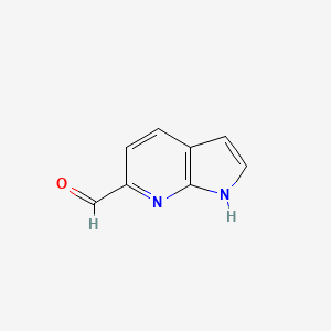 1H-Pyrrolo[2,3-b]pyridine-6-carbaldehyde chemical structure (CAS 898746-46-8)