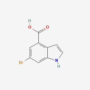 6-Bromo-1H-indole-4-carboxylic acid chemical structure (CAS 898746-91-3)