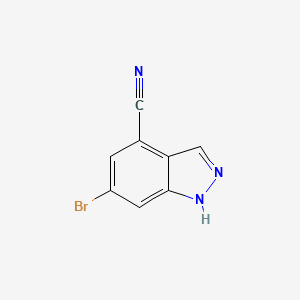 6-Bromo-1H-indazole-4-carbonitrile chemical structure (CAS 898747-00-7)