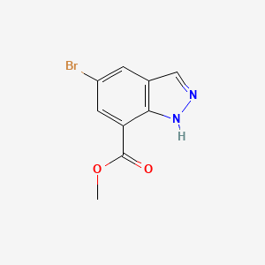 Methyl 5-bromo-1H-indazole-7-carboxylate chemical structure (CAS 898747-24-5)