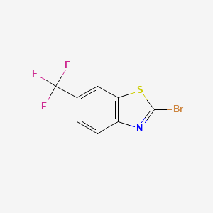 2-Bromo-6-(trifluoromethyl)benzo[d]thiazole chemical structure (CAS 898748-23-7)