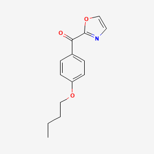 2-(4-Butoxybenzoyl)oxazole chemical structure (CAS 898760-23-1)