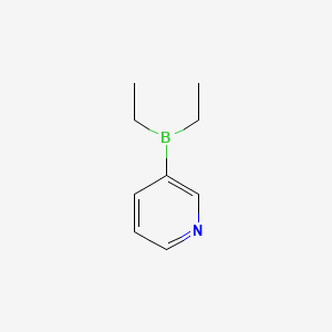3-(Diethylboryl)pyridine chemical structure (CAS 89878-14-8)