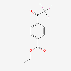 Ethyl 4-(2,2,2-Trifluoroacetyl)benzoate chemical structure (CAS 898787-14-9)