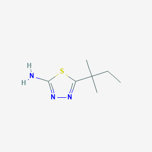5-(tert-Pentyl)-1,3,4-thiadiazol-2-amine chemical structure (CAS 89881-38-9)