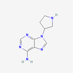 9-(Pyrrolidin-3-yl)-9H-purin-6-amine chemical structure (CAS 898908-26-4)
