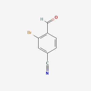 3-Bromo-4-formylbenzonitrile chemical structure (CAS 89891-69-0)
