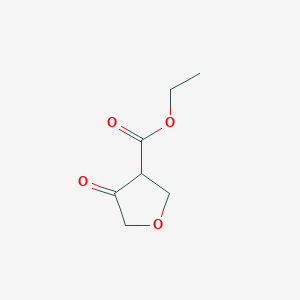 Ethyl 4-oxotetrahydrofuran-3-carboxylate chemical structure (CAS 89898-51-1)