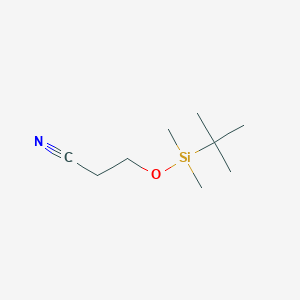 3-((tert-Butyldimethylsilyl)oxy)propanenitrile chemical structure (CAS 89923-33-1)