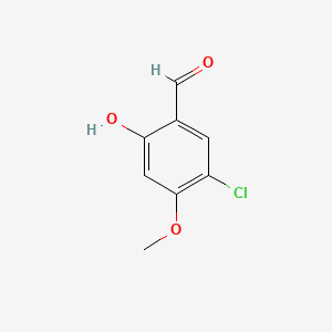 5-Chloro-2-hydroxy-4-methoxybenzaldehyde chemical structure (CAS 89938-56-7)