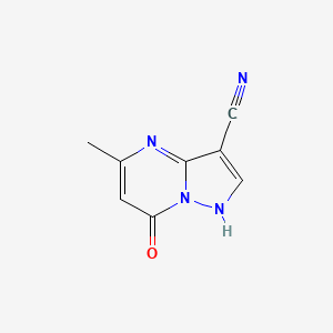 7-Hydroxy-5-methylpyrazolo[1,5-a]pyrimidine-3-carbonitrile chemical structure (CAS 89939-60-6)