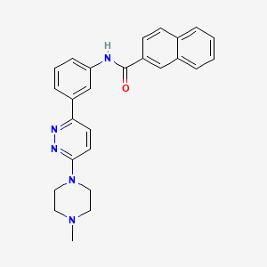 N-(3-(6-(4-Methylpiperazin-1-yl)pyridazin-3-yl)phenyl)-2-naphthamide chemical structure (CAS 899759-16-1)