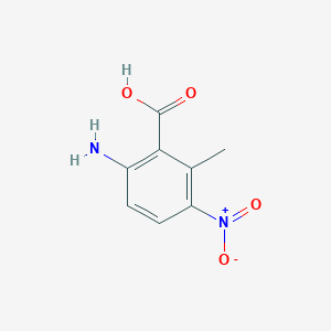 6-Amino-2-methyl-3-nitrobenzoic acid chemical structure (CAS 89977-13-9)