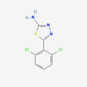 5-(2,6-Dichlorophenyl)-1,3,4-thiadiazol-2-amine chemical structure (CAS 89978-31-4)