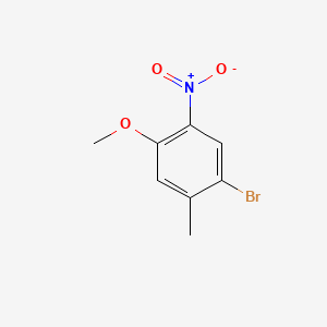 1-Bromo-4-methoxy-2-methyl-5-nitrobenzene chemical structure (CAS 89978-56-3)