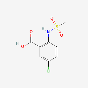5-Chloro-2-(methylsulfonamido)benzoic acid chemical structure (CAS 89979-12-4)