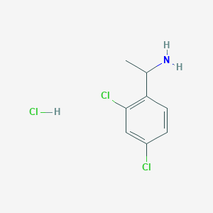 1-(2,4-Dichlorophenyl)ethanamine hydrochloride chemical structure (CAS 89981-74-8)