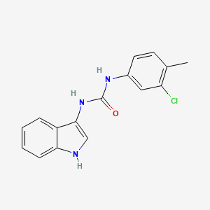 1-(3-Chloro-4-methylphenyl)-3-(1H-indol-3-yl)urea chemical structure (CAS 899947-07-0)