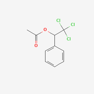2,2,2-Trichloro-1-phenylethyl acetate chemical structure (CAS 90-17-5)