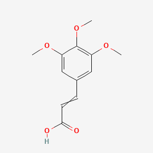 (E)-3,4,5-Trimethoxycinnamic acid chemical structure (CAS 90-50-6)
