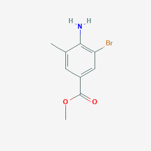 Methyl 4-amino-3-bromo-5-methylbenzoate chemical structure (CAS 900019-52-5)