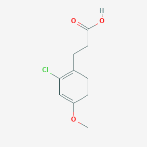 3-(2-Chloro-4-methoxyphenyl)propanoic acid chemical structure (CAS 900026-37-1)