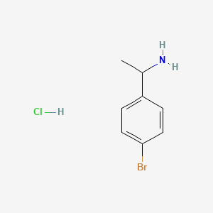 1-(4-Bromophenyl)ethanamine hydrochloride chemical structure (CAS 90006-14-7)