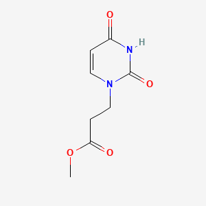 Methyl 3-(2,4-dioxo-3,4-dihydropyrimidin-1(2H)-yl)propanoate chemical structure (CAS 90007-75-3)