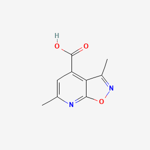 3,6-Dimethylisoxazolo[5,4-b]pyridine-4-carboxylic acid chemical structure (CAS 900136-98-3)