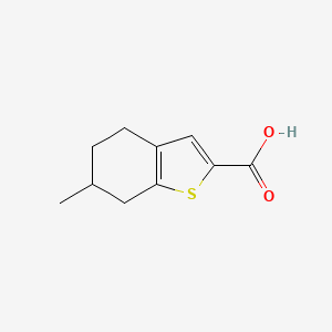 6-Methyl-4,5,6,7-tetrahydrobenzo[b]thiophene-2-carboxylic acid chemical structure (CAS 900137-02-2)