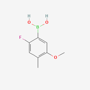 (2-Fluoro-5-methoxy-4-methylphenyl)boronic acid chemical structure (CAS 900175-54-4)