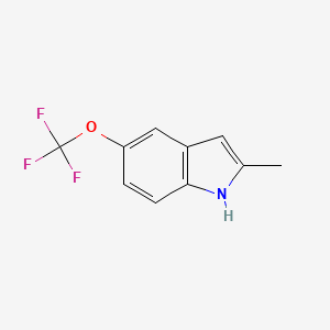 2-Methyl-5-(trifluoromethoxy)-1H-indole chemical structure (CAS 900182-99-2)