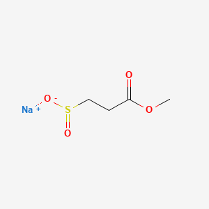 Sodium 3-methoxy-3-oxopropane-1-sulfinate chemical structure (CAS 90030-48-1)