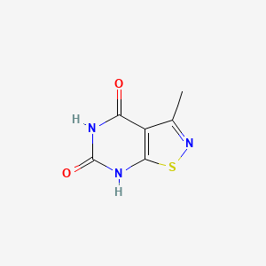 3-Methylisothiazolo[5,4-d]pyrimidine-4,6(5H,7H)-dione chemical structure (CAS 90030-94-7)
