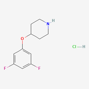 4-(3,5-Difluorophenoxy)piperidine hydrochloride chemical structure (CAS 900512-09-6)