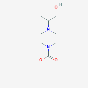 tert-Butyl 4-(1-hydroxypropan-2-yl)piperazine-1-carboxylate chemical structure (CAS 900535-75-3)