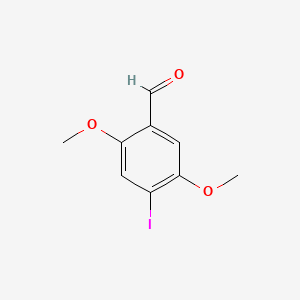 4-Iodo-2,5-dimethoxybenzaldehyde chemical structure (CAS 90064-47-4)