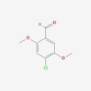 4-Chloro-2,5-dimethoxybenzaldehyde chemical structure (CAS 90064-48-5)